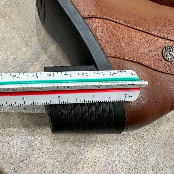 Easy Street Bean Womens Ankle Boots Size 9 WW Brown Round Toe Dressy Boots New - Picture 4 of 12